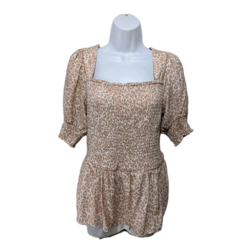 Nine West Smocked Top XL Milk Maiden Bohemian #200L